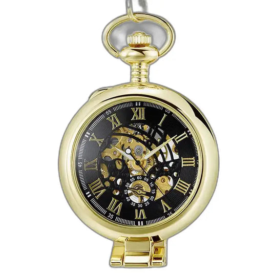 Montre de Poche Luxe Mécanique avec mouvement mécanique et remontage manuel en or