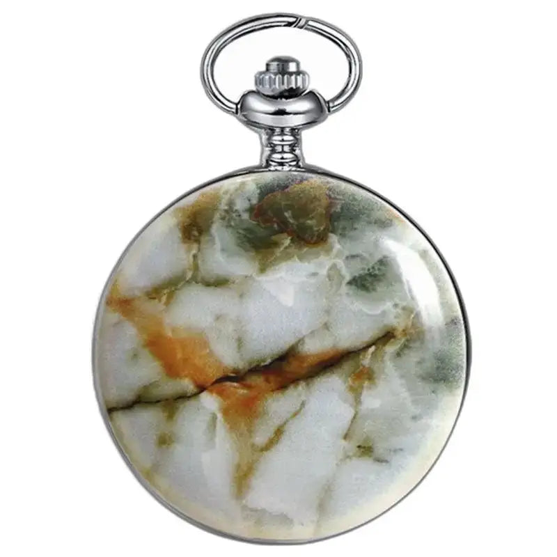 Montre de Poche Mécanique Marbre Luxe avec motif marbré élégant et sophistiqué