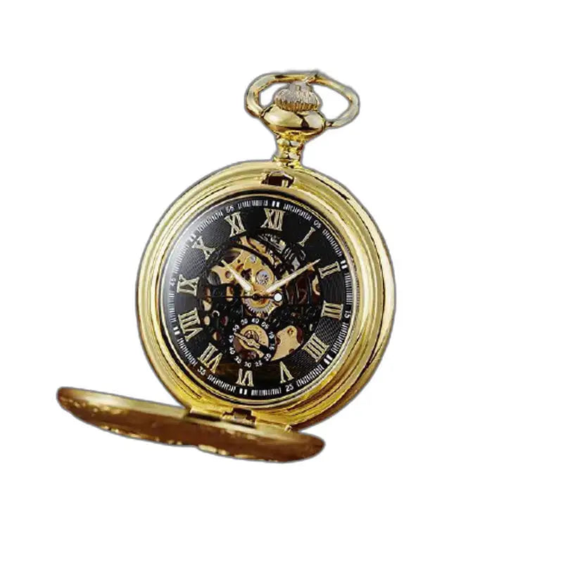 Montre de Poche Oignon Luxe Mécanique avec boitier oignon et remontage manuel en or