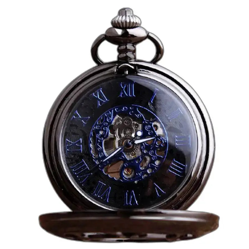 Montre de Poche Oignon Luxe Mécanique avec boitier oignon et mécanisme visible