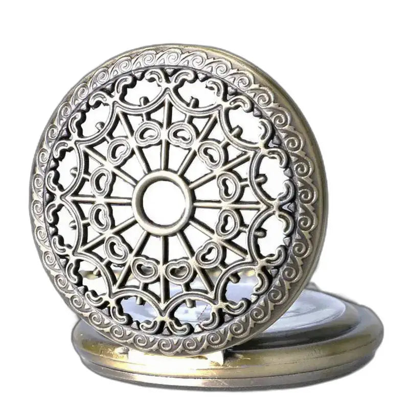Montre Femme Pendentif Ancienne Style Vintage Argent avec montre en bronze ornée