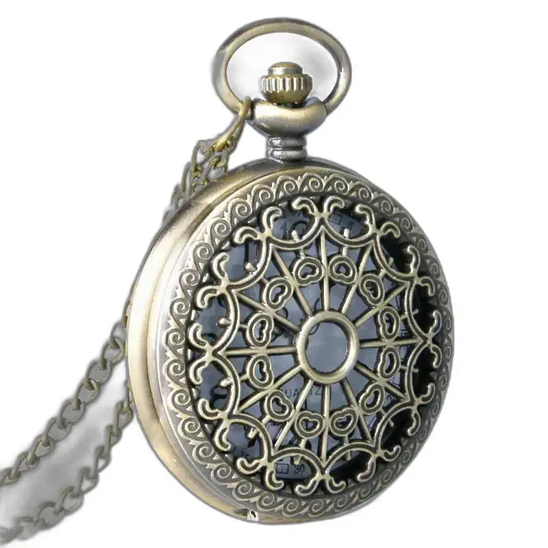 Montre Femme Pendentif Ancienne en bronze orné au style vintage élégant