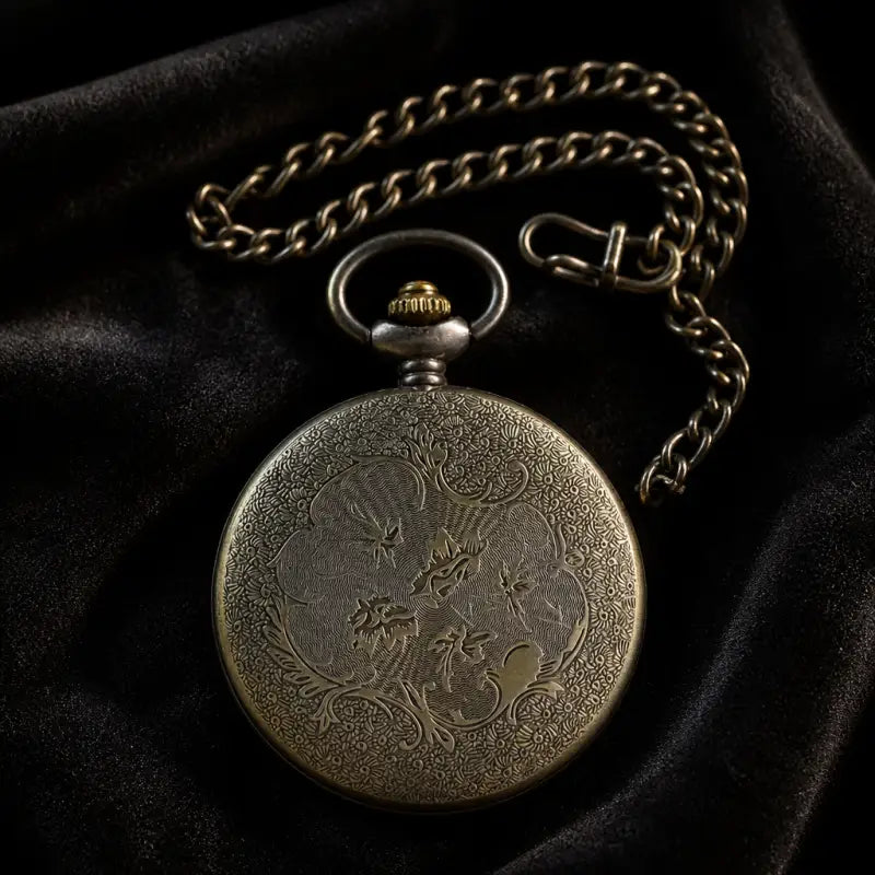 Montre à Gousset Quartz Cadran Ambre Collier - Univers Gousset