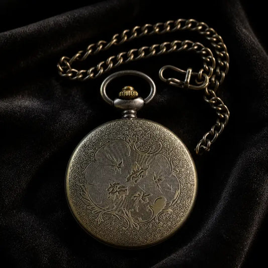 Montre à Gousset Quartz Cadran Ambre Collier - Univers Gousset