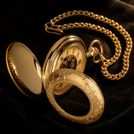 Montre à Gousset Mécanique Gravée Homme - Univers Gousset
