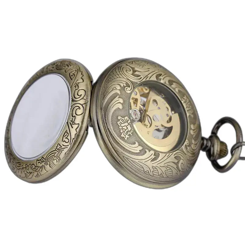 Montre Gousset Automatique Vintage Mécanique avec un élégant cadran en bronze