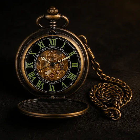 Montre à Gousset Mécanique Gravée Homme - Univers Gousset