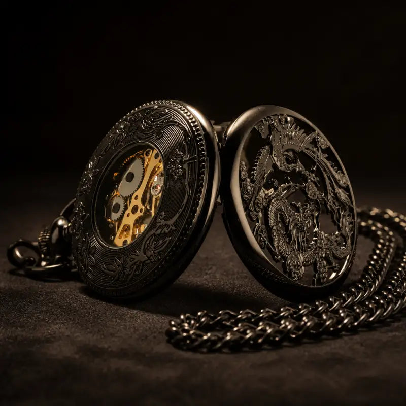 Montre à Gousset Mécanique Chasseur Gravée Homme - Univers Gousset