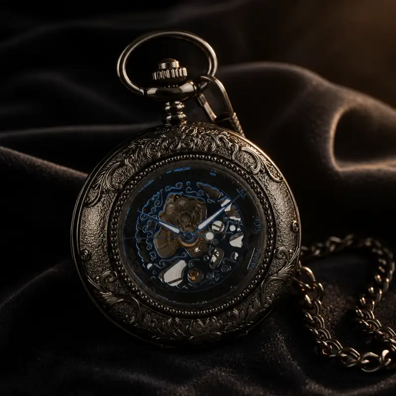 Montre à Gousset Mécanique Chasseur Transparent - Univers Gousset