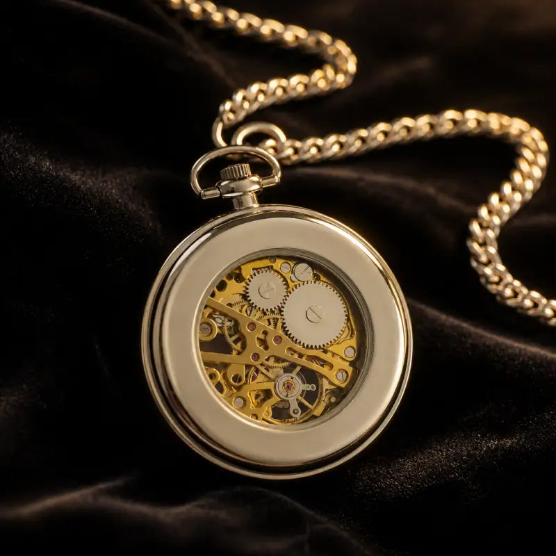 Montre à Gousset Mécanique Squelette Romaine - Univers Gousset