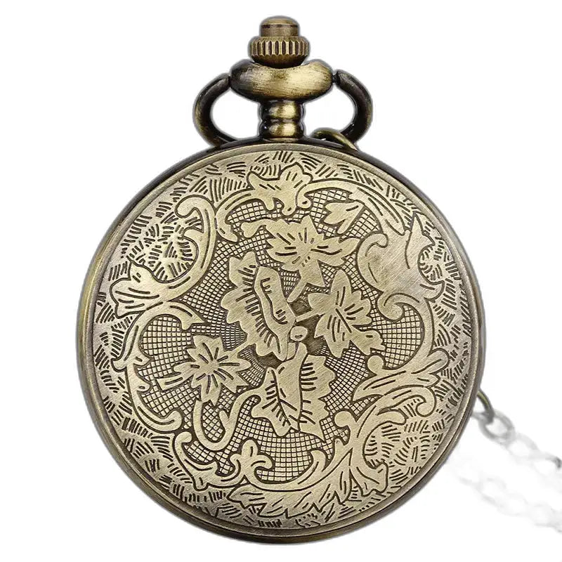 Montre Gousset Collier Bronze Vintage Mandala avec un élégant cadran en bronze orné
