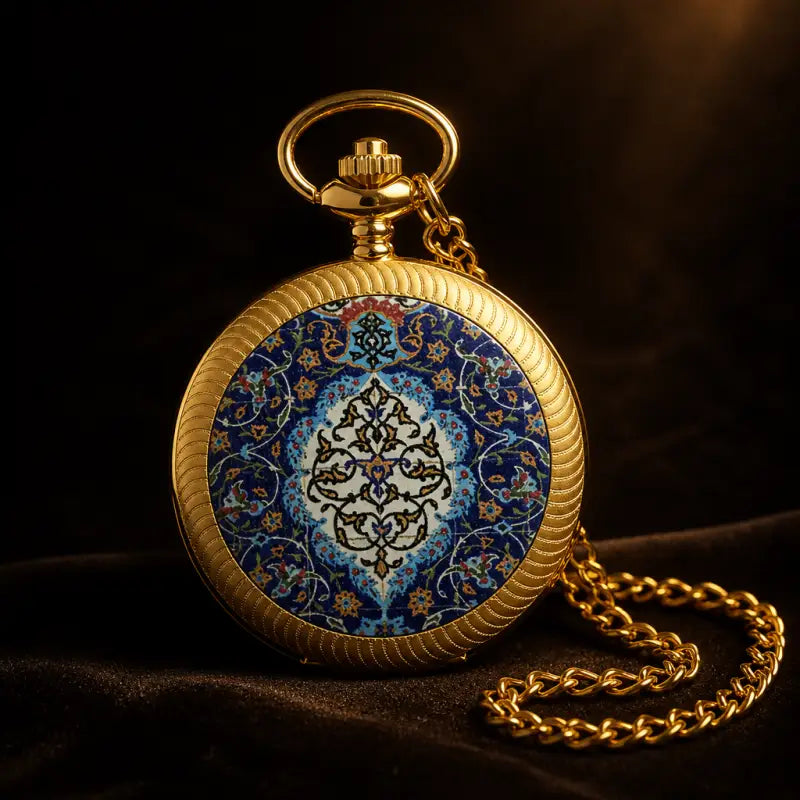 Montre à Gousset Quartz Collier Émeraude Femme - Univers Gousset