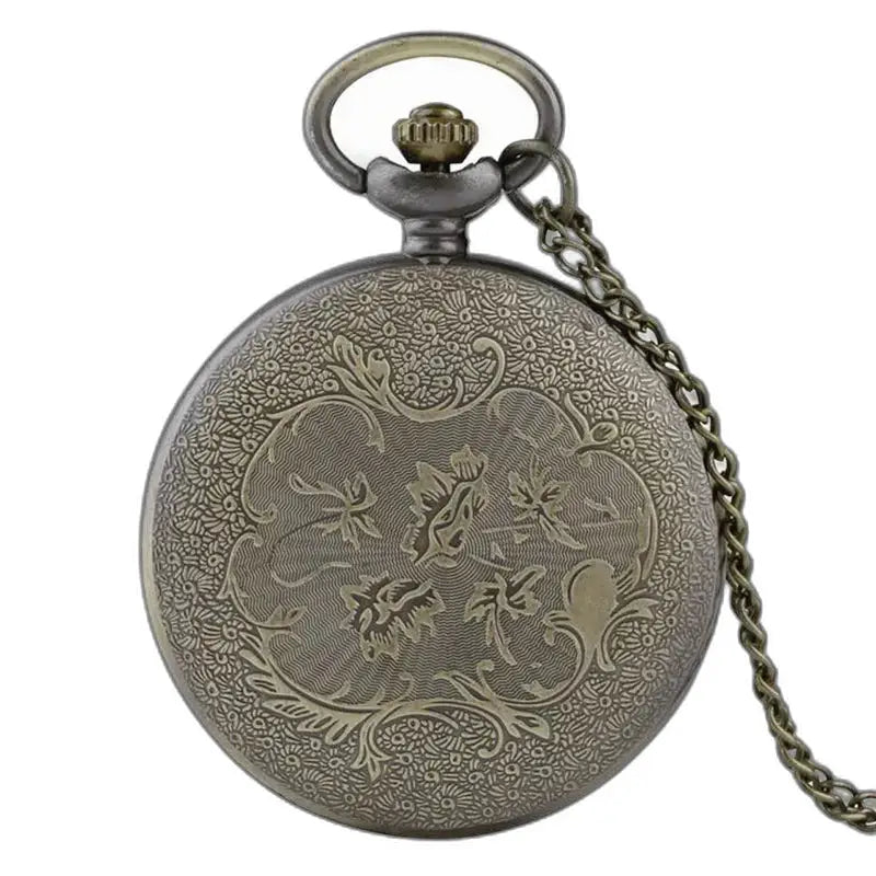 Montre Gousset Collier Femme Multicolore avec un design antique et orné