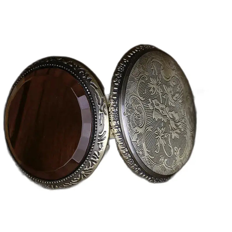 Montre Gousset Collier Quartz Vintage avec cadran marron élégant pour Femme Homme