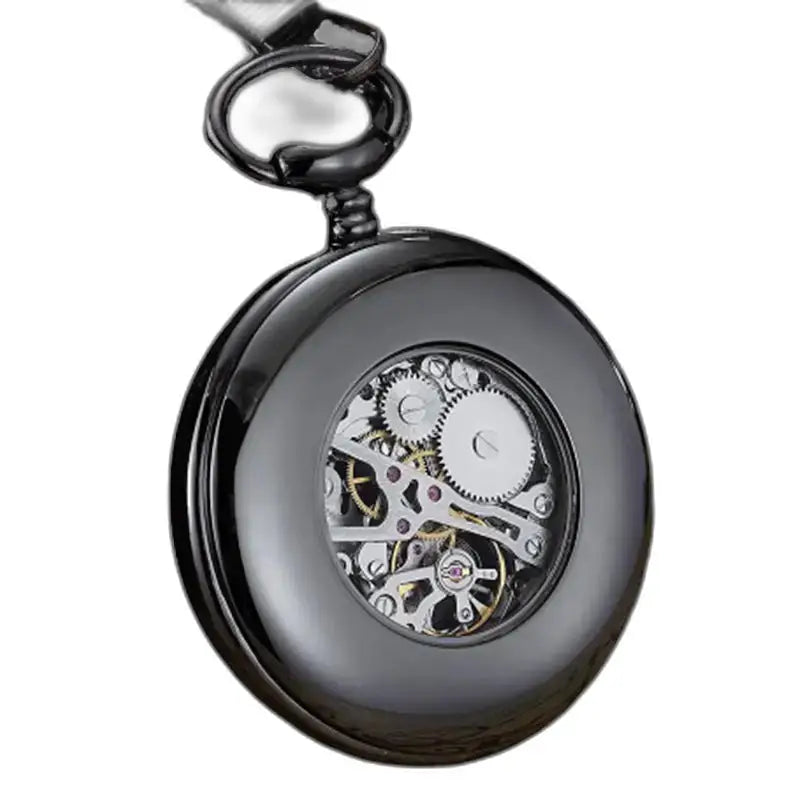 Montre Gousset Complication Moderne Chic Bronze Or avec montre à gousset noire