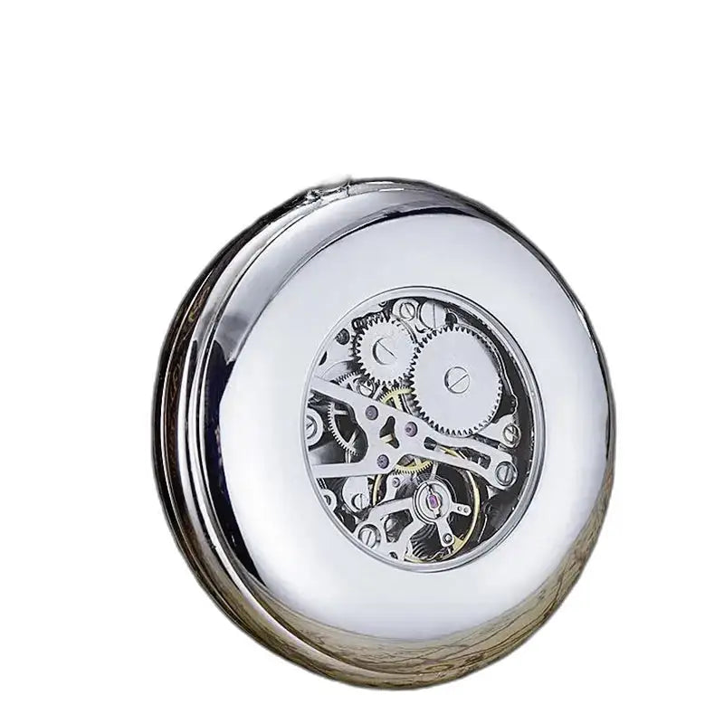 Montre à gousset chic avec skeleton en argent, modèle Gousset à complication