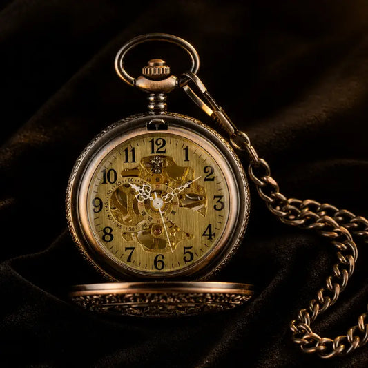 Montre à Gousset Mécanique Squelette Steampunk - Univers Gousset