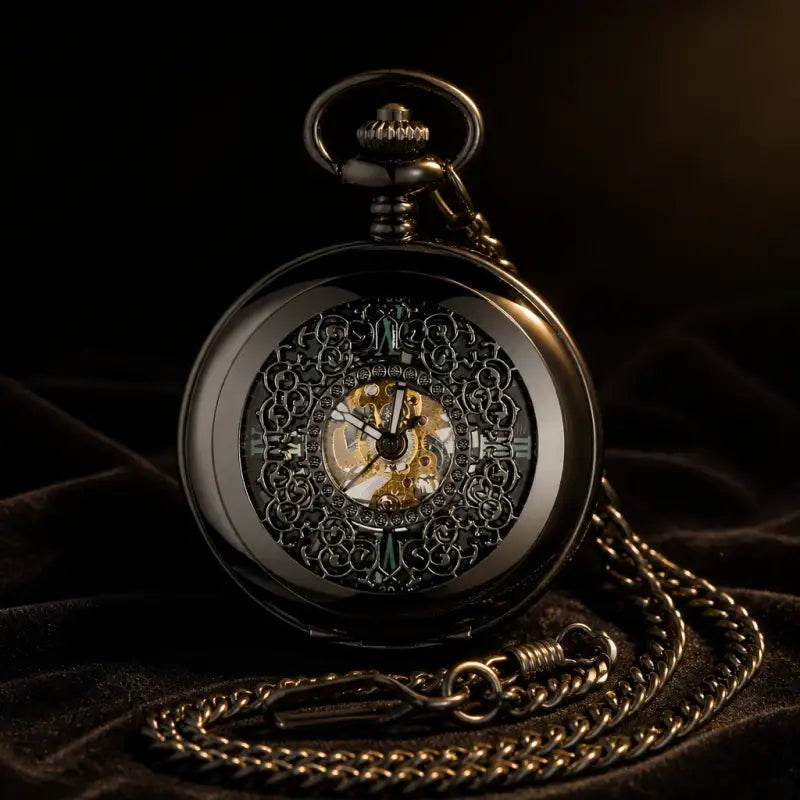 Montre à Gousset Mécanique Demi-chasseur Squelette - Univers Gousset