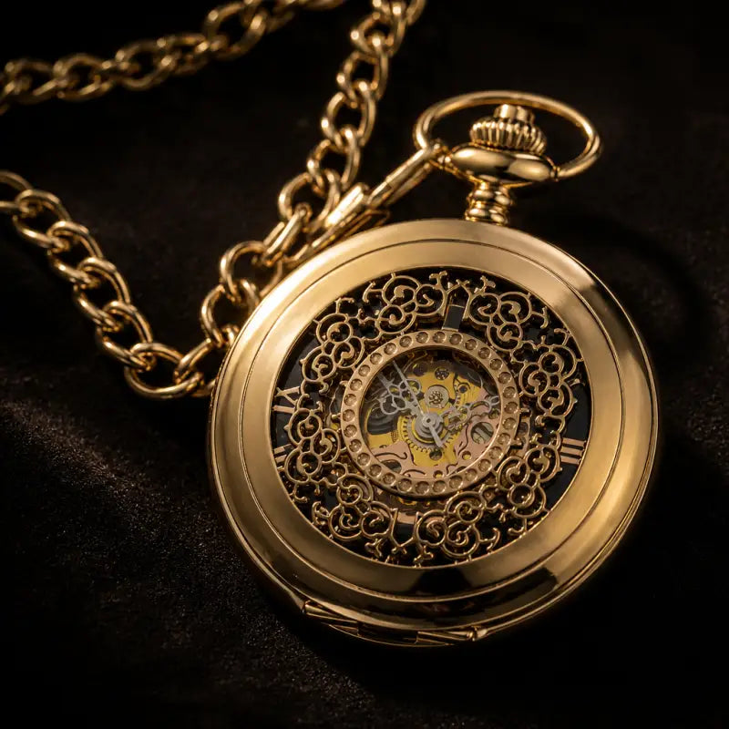 Montre à Gousset Mécanique Demi-chasseur Squelette - Univers Gousset
