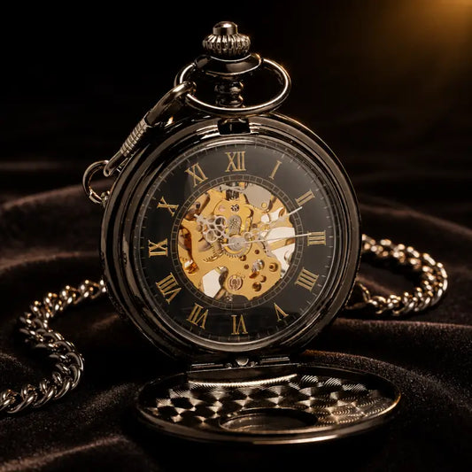 Montre à Gousset Mécanique Demi-chasseur Squelette - Univers Gousset