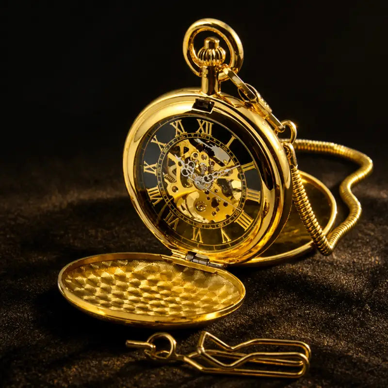 Montre à Gousset Mécanique Double Chasseur Gravée - Univers Gousset