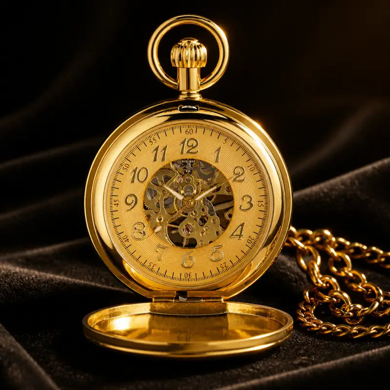 Montre à Gousset Mécanique Double Chasseur Homme - Univers Gousset