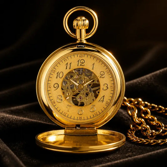 Montre à Gousset Mécanique Double Chasseur Homme - Univers Gousset
