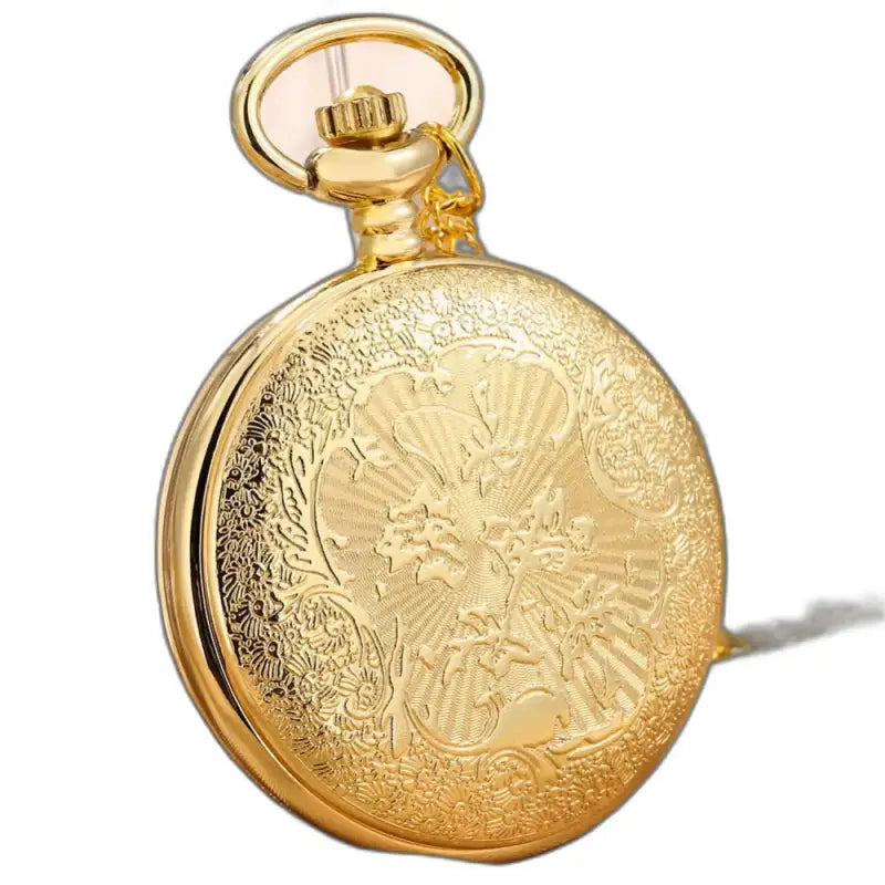 Montre gousset ornée en or, collier abeilles chic pour femme à porter