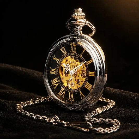 Montre à Gousset Mécanique Double Chasseur Femme - Univers Gousset