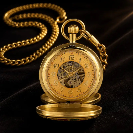 Montre à Gousset Mécanique Double Chasseur Femme - Univers Gousset