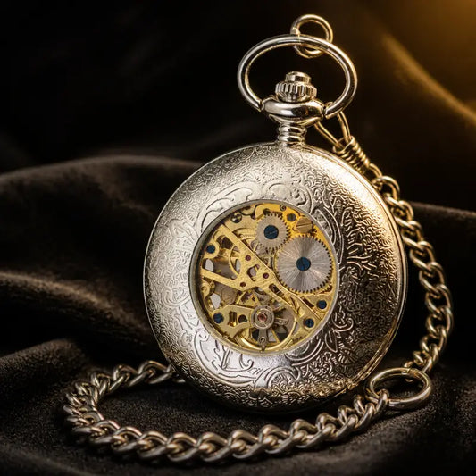 Montre à Gousset Mécanique Demi-chasseur Gravée - Univers Gousset
