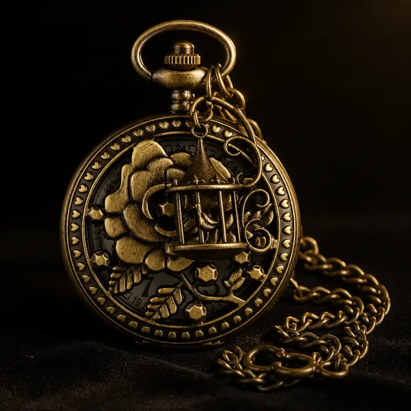 Montre à Gousset Quartz Pendentif Fleurs Femme - Univers Gousset