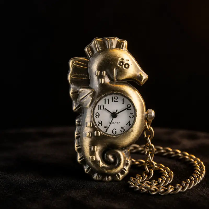 Montre à Gousset Quartz Hippocampe Femme - Univers Gousset
