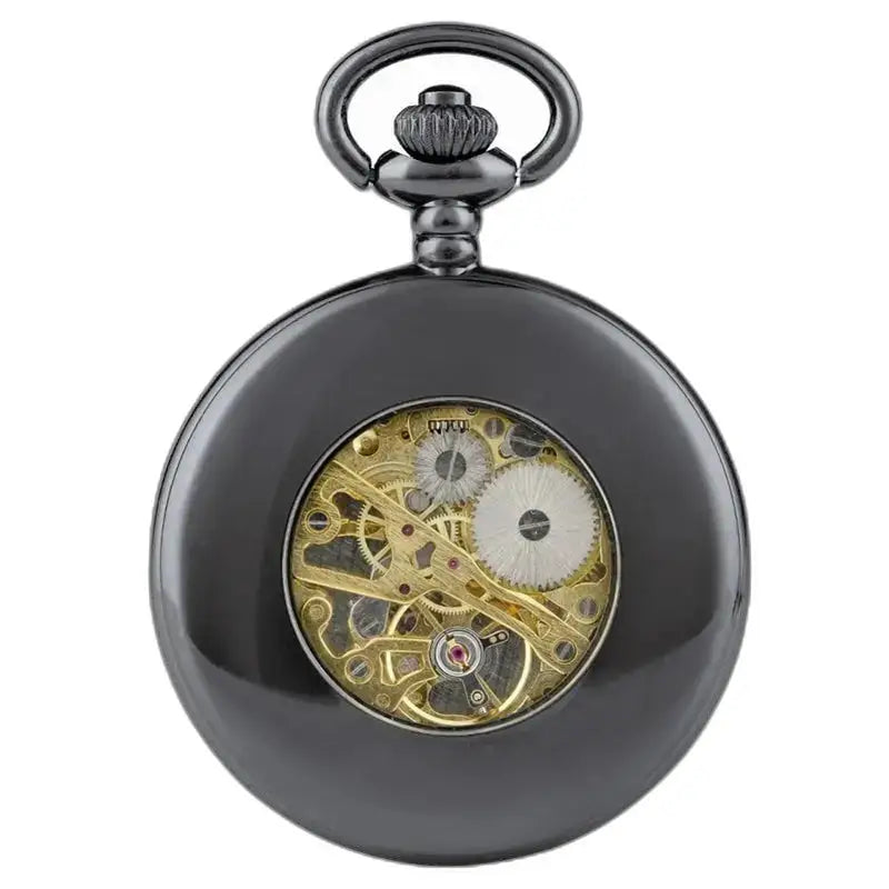 Montre Gousset Homme Demi Chasseur Chic avec mécanisme visible dans un style élégant