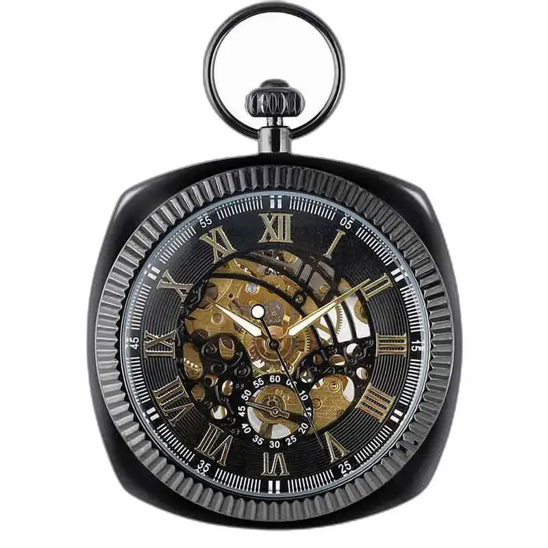 Montre gousset Homme Moderne avec Mécanisme Mécanique, élégance intemporelle en noir