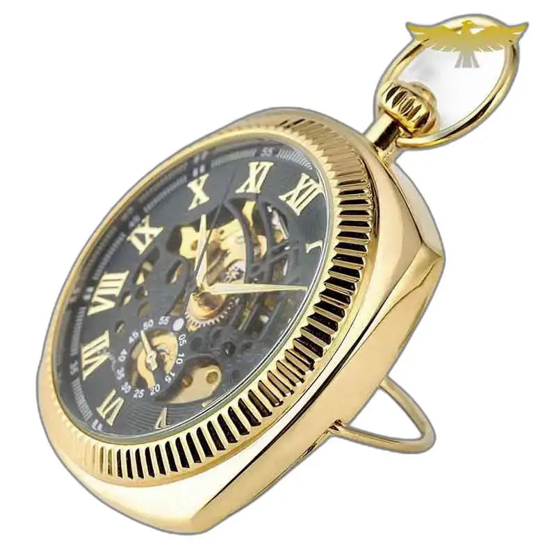 Montre Gousset Mécanique Luxe pour Homme, élégant gousset mécanique doré