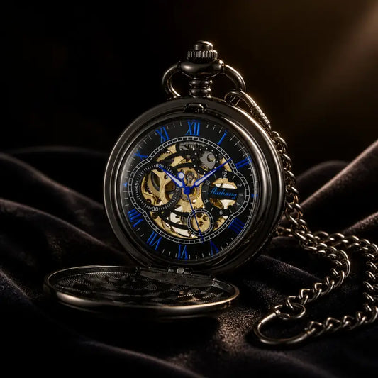 Montre à Gousset Mécanique Squelette Chasseur - Univers Gousset