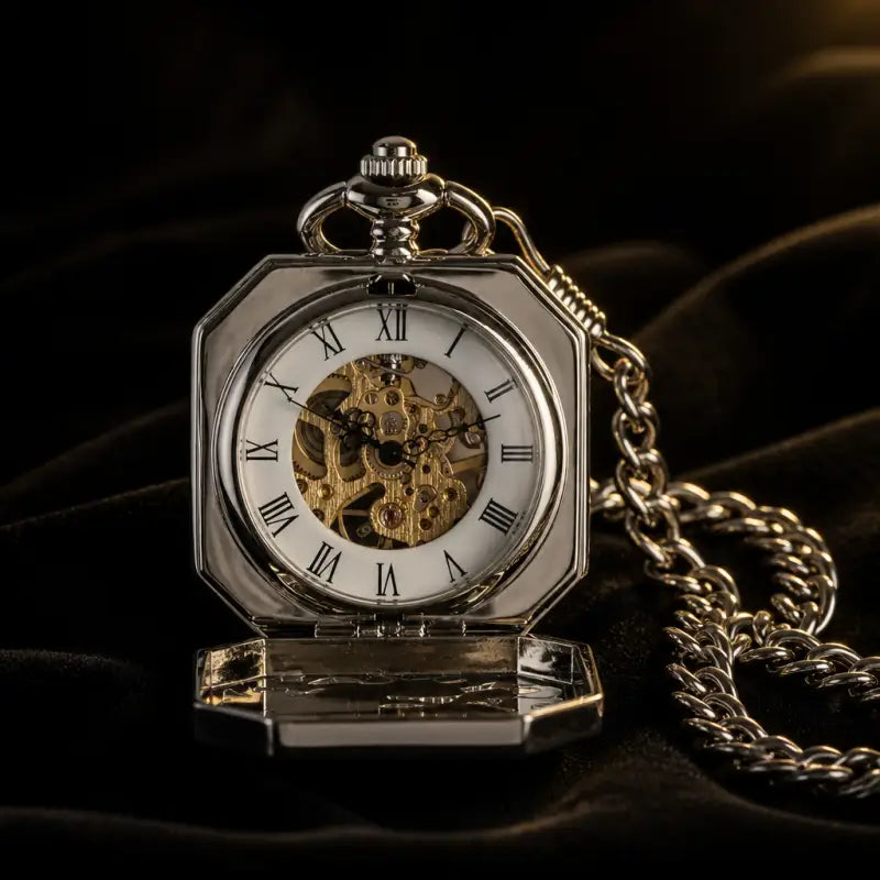 Montre à Gousset Mécanique Octogonale Homme - Univers Gousset