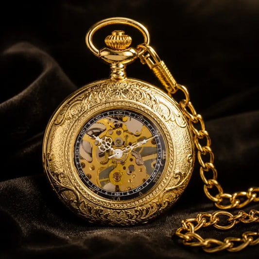 Montre à Gousset Mécanique Demi-chasseur Squelette - Univers Gousset