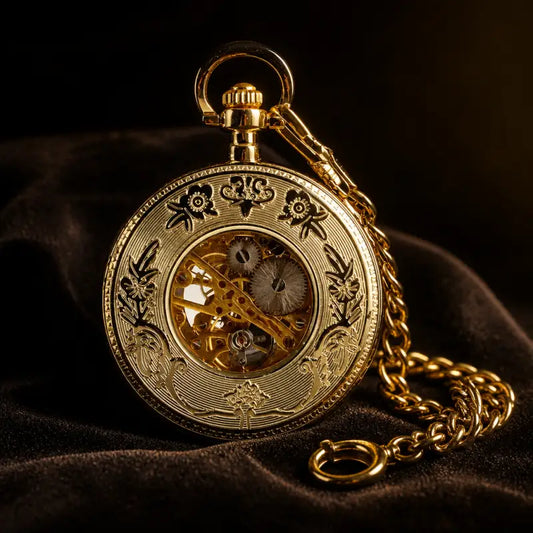 Montre à Gousset Mécanique Squelette Homme - Univers Gousset