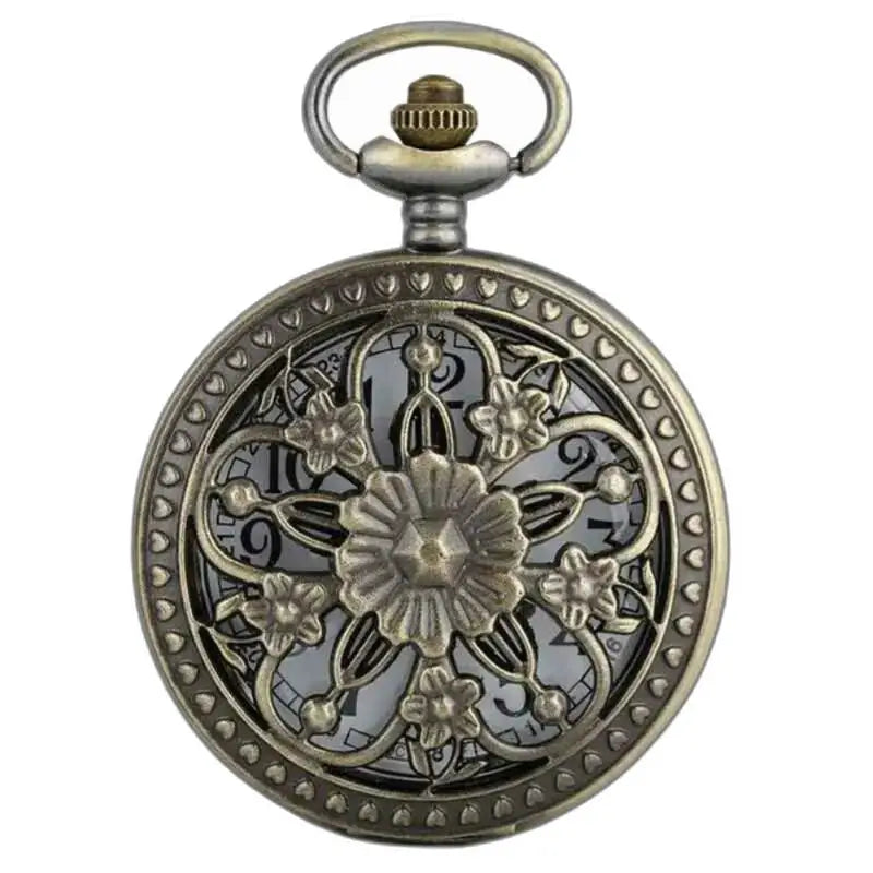Montre Gousset Pendentif ornée de motifs floraux élégants et sophistiqués