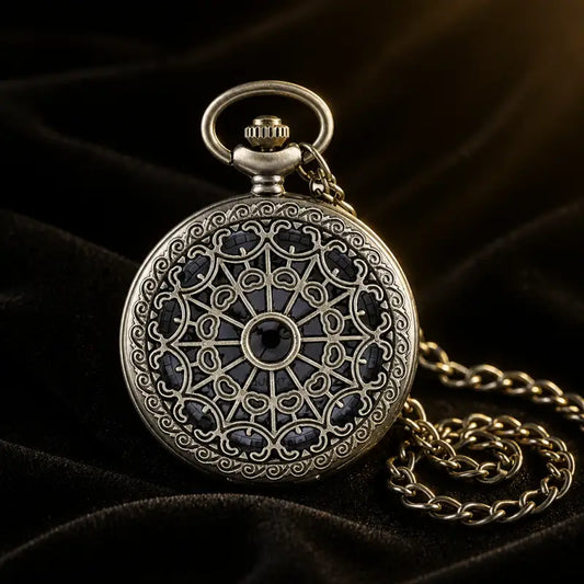Montre à Gousset Quartz Pendentif Fleur Relief - Univers Gousset