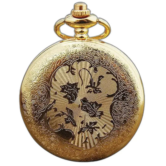 Montre Gousset Poche Collier Or et Pierres précieuses élégante en or ornée