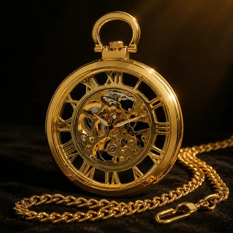 Montre à Gousset Mécanique Squelette Homme - Univers Gousset