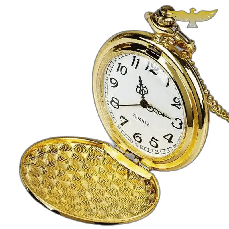 Montre gousset Regulateur Luxe Full Hunter avec intérieur doré et décoratif