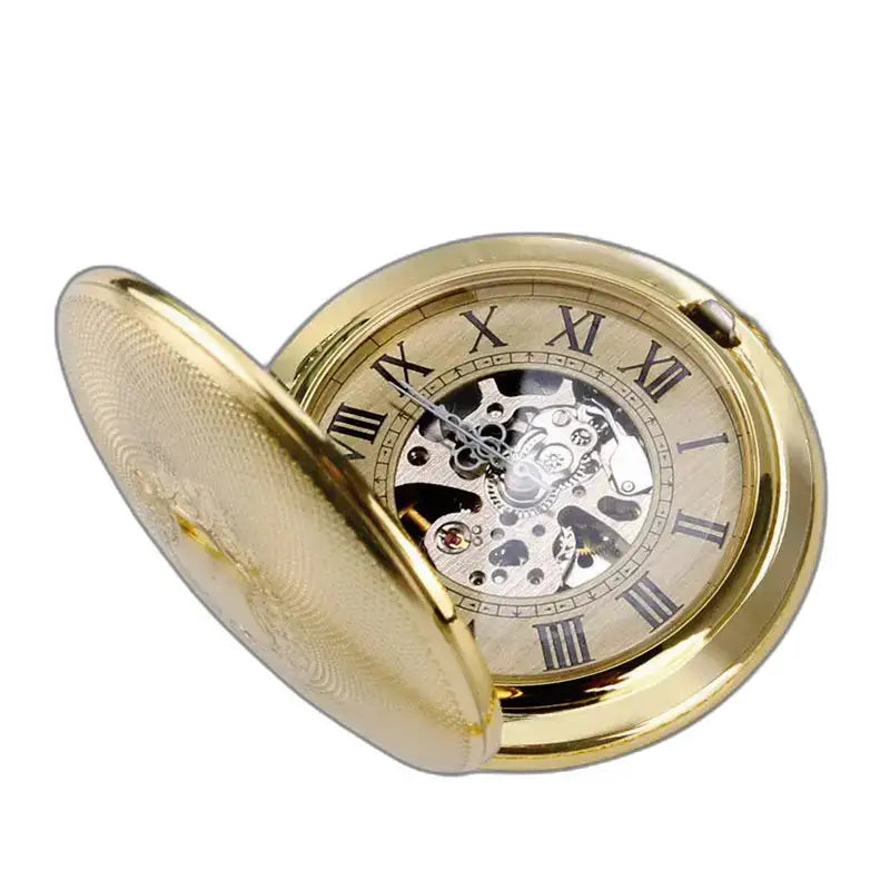 Montre Gousset Royal London Luxe Or avec mécanisme visible et couleur dorée
