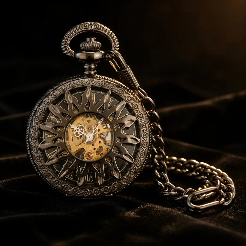 Montre à Gousset Mécanique Demi-chasseur Soleil - Univers Gousset