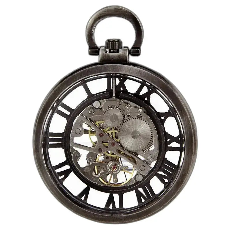 Montre Gousset Squelette Automatique avec mécanisme visible et design élégant