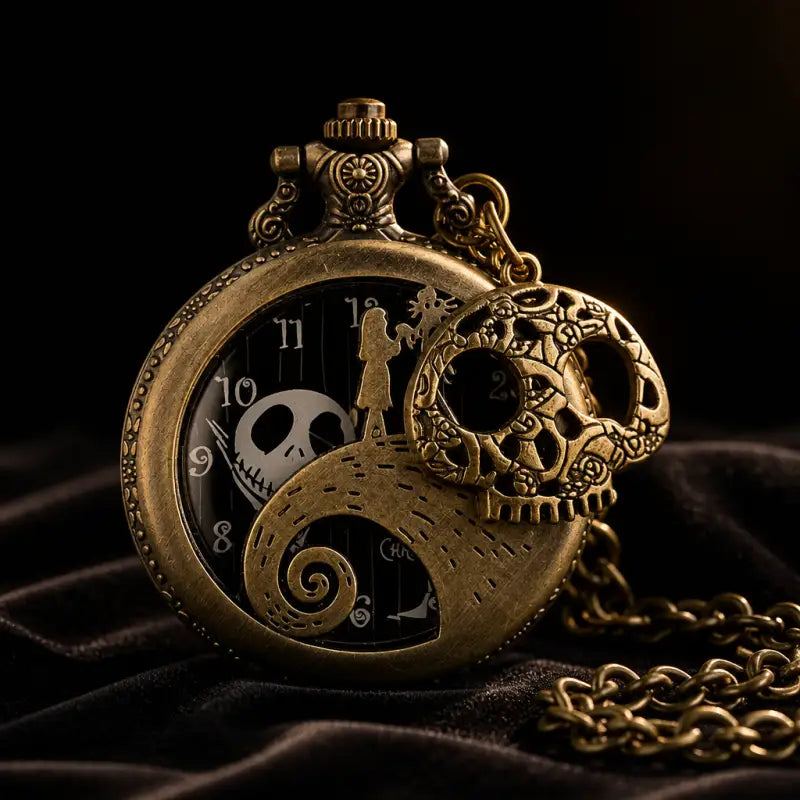 Montre à Gousset Quartz Squelette Gothique - Univers Gousset