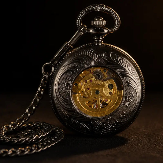 Montre à Gousset Mécanique Squelette Cœur - Univers Gousset
